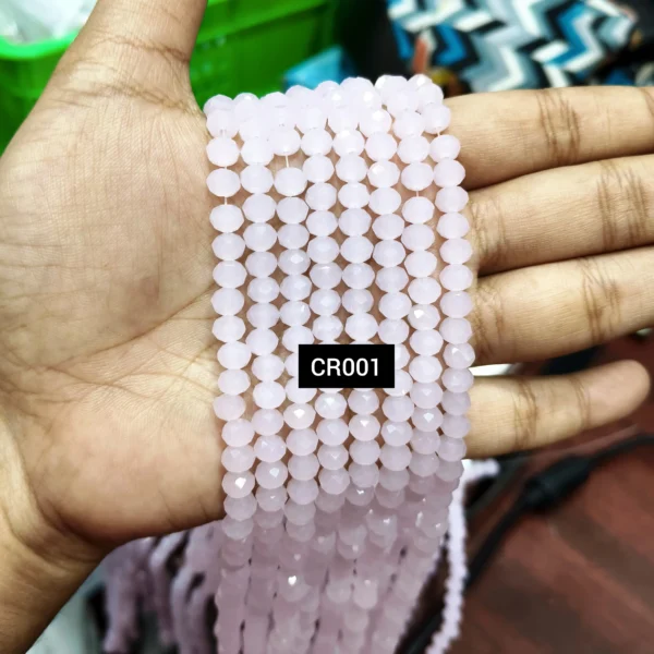 CR001 PINK 6MM CRYSTAL BEADS