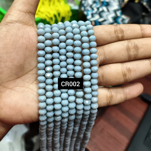CR002 GRAY 6MM CRYSTAL BEADS