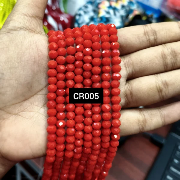 CR005 RED 6MM CRYSTAL BEADS