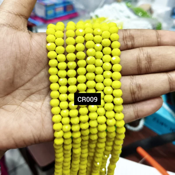 CR009 YELLOW 6MM CRYSTAL BEADS