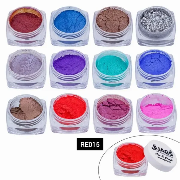 RE015 JAGS MICA POWDER (12 COLOR BOX)
