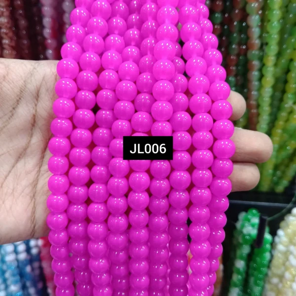 JL006 DEEP PINK JELLY BEADS