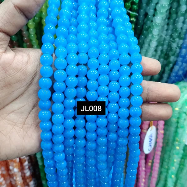 JL008 DARK BLUE JELLY BEADS