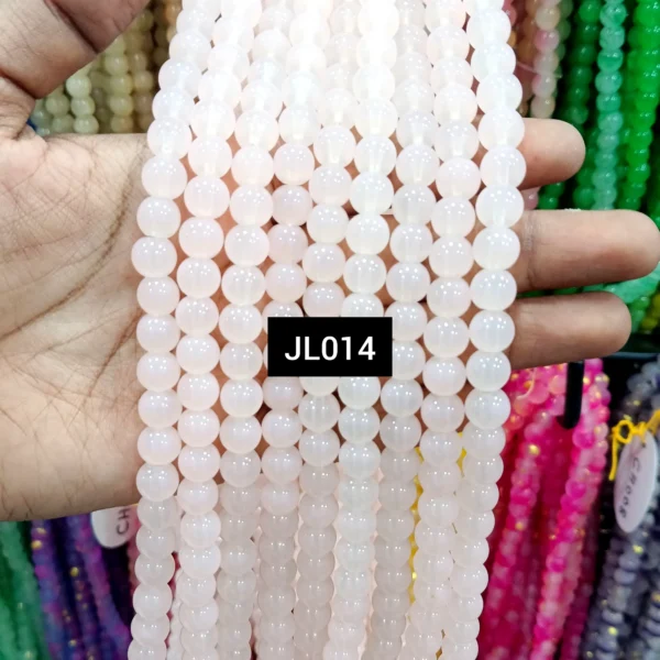 JL014 LIGHT PEACH COLOUR JELLY BEADS