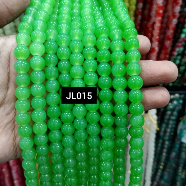 JL015 GREEN JELLY BEADS