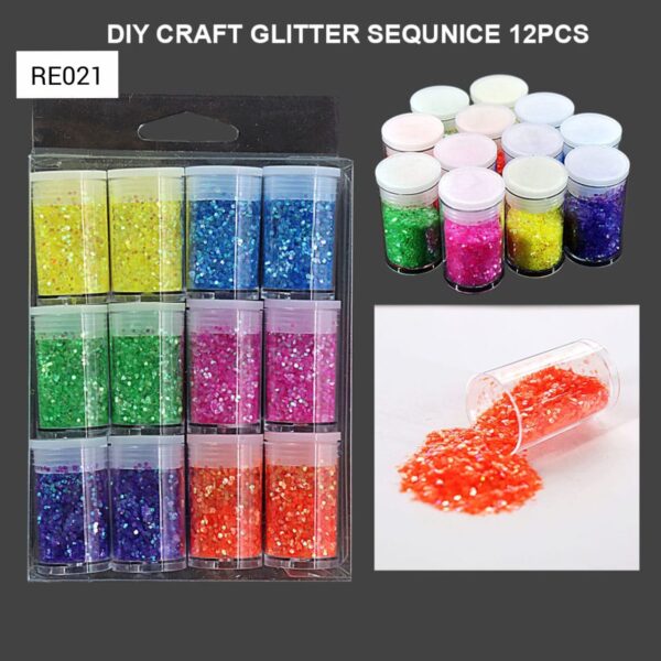 RE021 DIY GLITTER SEQUINS(12 PCS PACK)