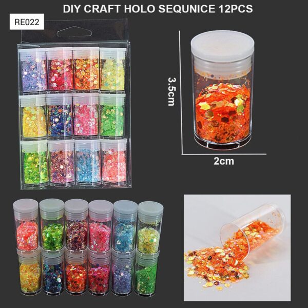 RE022 DIY CRAFT HOLO SEQUNICE (12 PCS PACK)