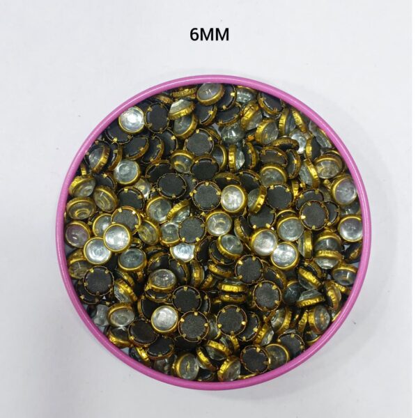 ROUND WHITE KUNDAN (6MM)