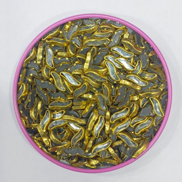S SHAPE WHITE KUNDAN (3*10)