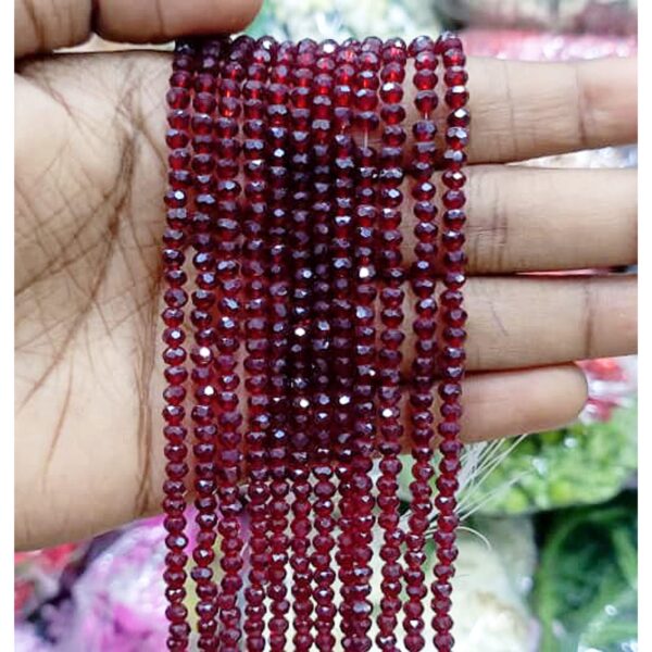 CR023 DARK MAROON 4MM CRYSTAL BEADS