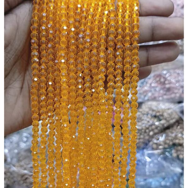 CR020  LITE ORANGE 4MM CRYSTAL BEADS