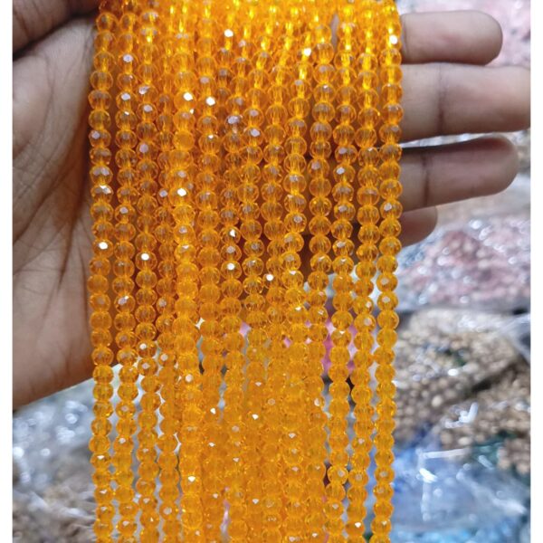 CR021 DARK ORANGE 4MM CRYSTAL BEADS