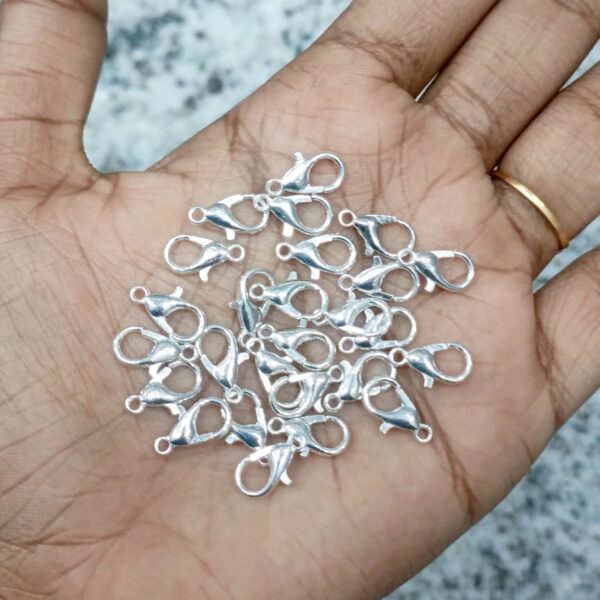 LOBSTER CLASPS SILVER (12 PCS PACK)