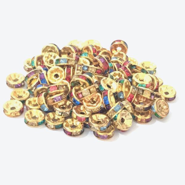 MULITI COLOR GOLD SPACER(12 PCS PACK)