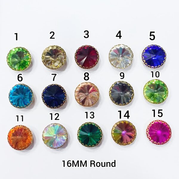 ROUND STONES 16MM(12 PCS PACK)