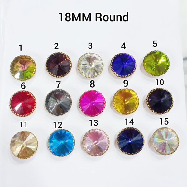 ROUND STONES 18MM(12 PCS PACK)